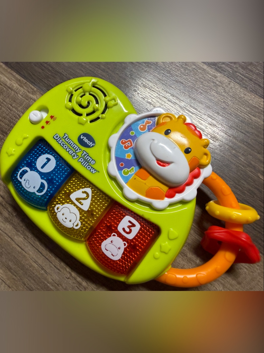 VTech Tummy Time Discovery Pillow - Yellow Lion Musical Learning Toy